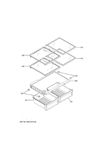 Fresh Food Shelves parts for Ge Refrigerator GNE27ESMKFSS from AppliancePartsPros.com