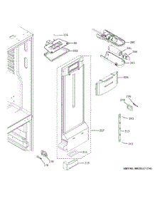 Fresh Food Section parts for Ge Refrigerator GNE27EYMKFFS from AppliancePartsPros.com