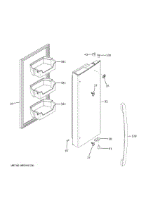 Fresh Food Door Rh parts for Ge Refrigerator GNE27EYMKFFS from AppliancePartsPros.com