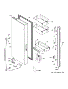 Fresh Food Door Lh parts for Ge Refrigerator GNE29GYNEFS from AppliancePartsPros.com