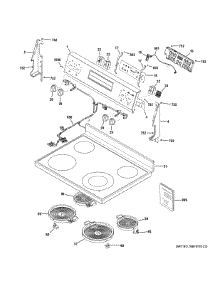Control Panel Cooktop parts for Ge Range GRF400PV1SS from AppliancePartsPros.com