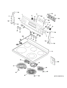 Control Panel Cooktop parts for Ge Range GRF500PV1SS from AppliancePartsPros.com