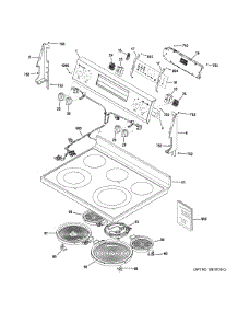 Control Panel Cooktop parts for Ge Range GRF600AV1BB from AppliancePartsPros.com
