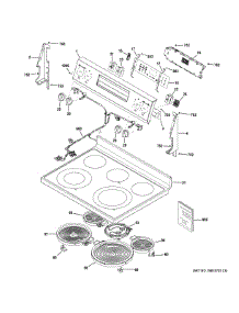 Control Panel Cooktop parts for Ge Range GRF600AV2WW from AppliancePartsPros.com