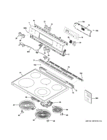 Control Panel Cooktop parts for Ge Range GRS500PV2BB from AppliancePartsPros.com