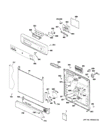 Escutcheon Door Assembly parts for Ge Dishwasher GSD3340D35MB from AppliancePartsPros.com