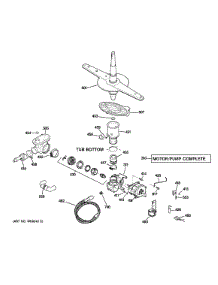 Motor Pump Mechanism parts for Ge Dishwasher GSD3340D35MB from AppliancePartsPros.com