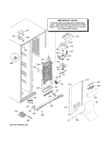 Freezer Section parts for Ge Refrigerator GSE23GGKNCBB from AppliancePartsPros.com
