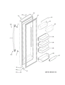 Fresh Food Door parts for Ge Refrigerator GSE23GGKRCWW from AppliancePartsPros.com