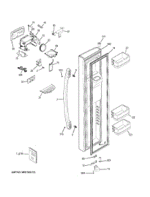 Freezer Door parts for Ge Refrigerator GSE26GGECCCC from AppliancePartsPros.com