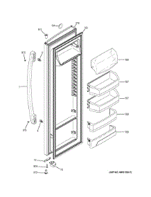 Fresh Food Door parts for Ge Refrigerator GSE26GGECCCC from AppliancePartsPros.com