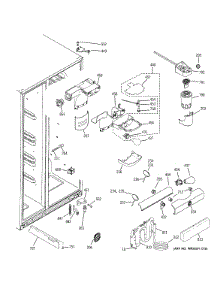 Fresh Food Section parts for Ge Refrigerator GSE26HGECHBB from AppliancePartsPros.com