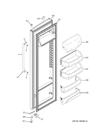 Fresh Food Door parts for Ge Refrigerator GSHF6HGDCCCC from AppliancePartsPros.com