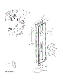 Freezer Door parts for Ge Refrigerator GSHL6KGZDCLS from AppliancePartsPros.com