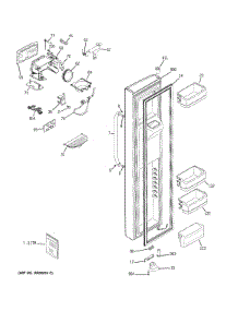 Freezer Door parts for Ge Refrigerator GSHS6HGDDCSS from AppliancePartsPros.com