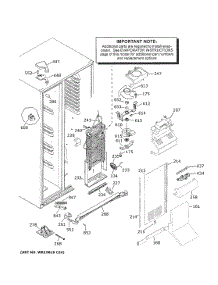 Freezer Section parts for Ge Refrigerator GSS23GGKNCBB from AppliancePartsPros.com