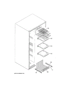 Freezer Shelves parts for Ge Refrigerator GSS23HSHRCSS from AppliancePartsPros.com