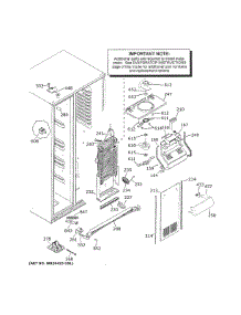 Freezer Section parts for Ge Refrigerator GSS25CGHPCBB from AppliancePartsPros.com