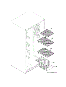 Freezer Shelves parts for Ge Refrigerator GSS25CGHXCBB from AppliancePartsPros.com