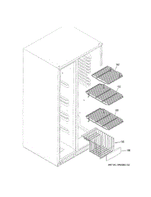 Freezer Shelves parts for Ge Refrigerator GSS25CSHLCSS from AppliancePartsPros.com