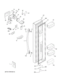 Freezer Door parts for Ge Refrigerator GSS25GGHLCWW from AppliancePartsPros.com