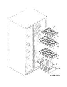 Freezer Shelves parts for Ge Refrigerator GSS25GGHLCWW from AppliancePartsPros.com
