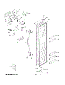 Freezer Door parts for Ge Refrigerator GSS25IGNBHBB from AppliancePartsPros.com
