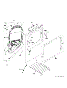 Front Panel & Door parts for Ge Dryer GTD38EASW0WS from AppliancePartsPros.com