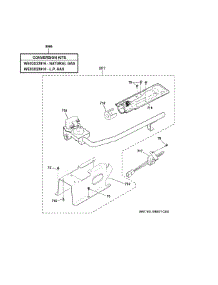 Gas Valve & Burner Assembly parts for Ge Dryer GTD38GASW0WS from AppliancePartsPros.com