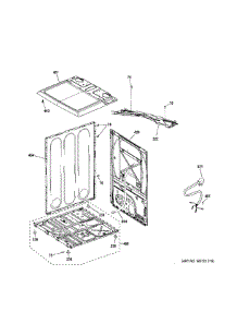 Cabinet & Top Panel parts for Ge Dryer GTD58GBSV0WS from AppliancePartsPros.com