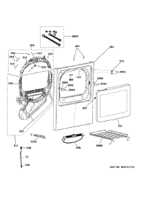 Front Panel & Door parts for Ge Dryer GTD84ECPN2DG from AppliancePartsPros.com