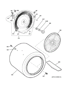 Drum parts for Ge Dryer GTDS560EF2WS from AppliancePartsPros.com