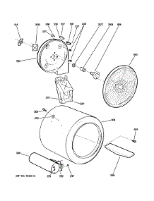 Drum parts for Ge Dryer GTDS560GF2WS from AppliancePartsPros.com