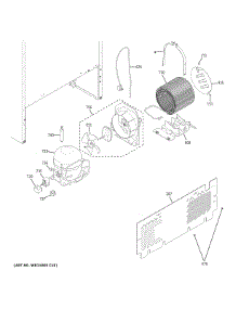 Machine Compartment parts for Ge Refrigerator GTE18ISHSRSS from AppliancePartsPros.com