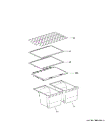 Shelves parts for Ge Refrigerator GTE18MTRBRBB from AppliancePartsPros.com