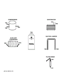 Lokring Connectors parts for Ge Refrigerator GTE18MTRBRBB from AppliancePartsPros.com