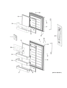 Doors parts for Ge Refrigerator GTE21GSHHSS from AppliancePartsPros.com