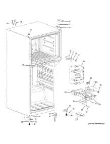 Fresh Food Section parts for Ge Refrigerator GTE21GTHEBB from AppliancePartsPros.com