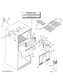 Freezer Section parts for Ge Refrigerator GTH18IBDKRWW from AppliancePartsPros.com