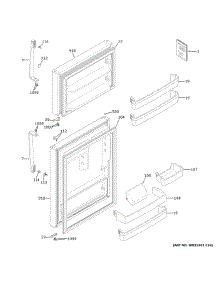 Doors parts for Ge Refrigerator GTS22KGNCRBB from AppliancePartsPros.com
