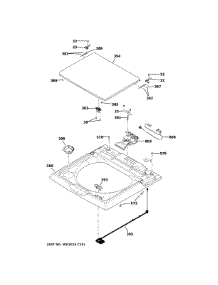 Top Panel Lid parts for Ge Washer GTW490ACJ6WS from AppliancePartsPros.com
