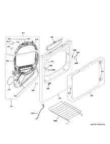 Front Panel Door parts for Ge Dryer GTX38EASW0WS from AppliancePartsPros.com