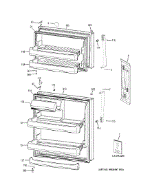 Doors parts for Ge Refrigerator GTZ18GBEHRSS from AppliancePartsPros.com
