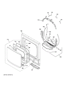 Dryer Front Panel Door parts for Ge Laundry Center GUD27EEPV0DG from AppliancePartsPros.com