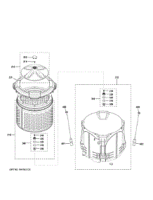 Tub Basket Assembly parts for Ge Laundry Center GUD27EEPV0DG from AppliancePartsPros.com
