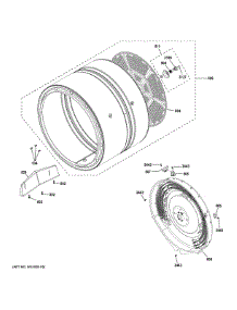 Drum parts for Ge Laundry Center GUD27EEPV0DG from AppliancePartsPros.com