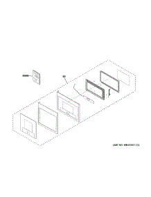 Door Parts parts for Ge Microwave GVMB14S4W1SS from AppliancePartsPros.com