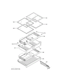 Fresh Food Shelves parts for Ge Refrigerator GWE19JMLXFES from AppliancePartsPros.com