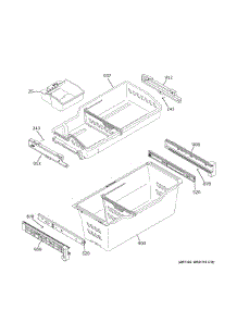 Freezer Shelves parts for Ge Refrigerator GWE22JYMBFFS from AppliancePartsPros.com