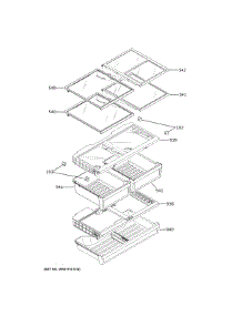 Fresh Food Shelves parts for Ge Refrigerator GWE22JYMCFFS from AppliancePartsPros.com